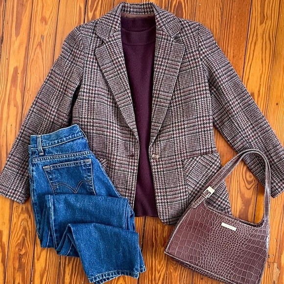 Spiegel Jackets & Blazers - Vintage Spiegel plaid blazer.